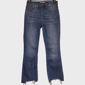 Madewell Cali Demi-Boot Jeans Women 24, 26W  Casual Denim Raw Hem
